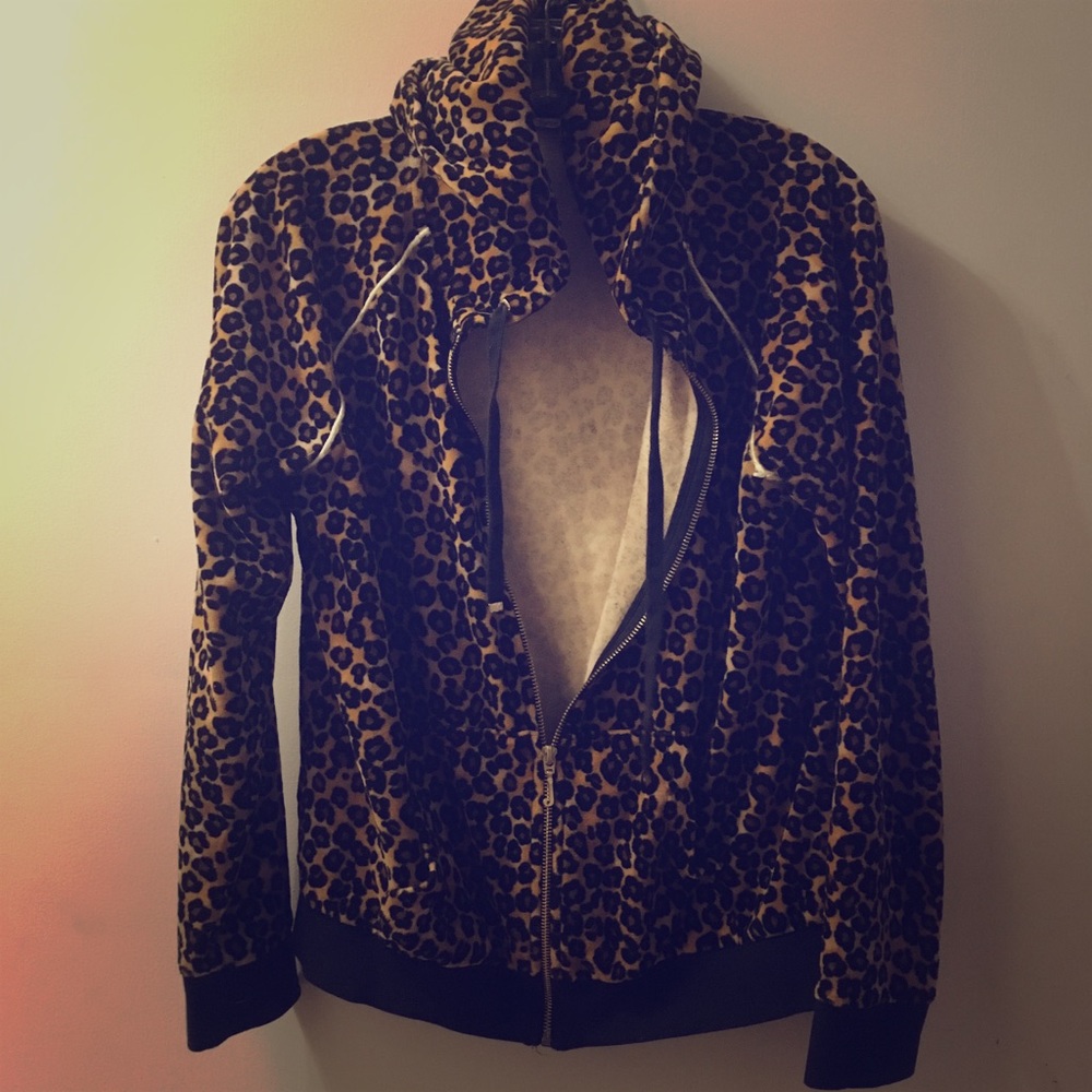 Juicy couture cheetah velour jacket